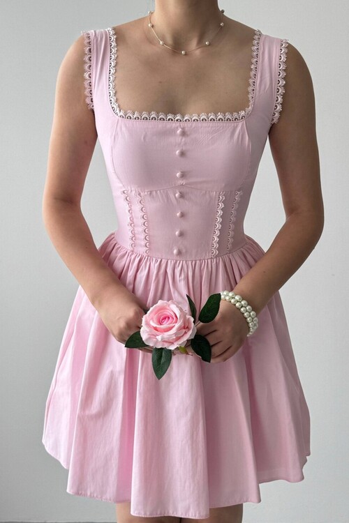 Joyo Button-Detail Dress