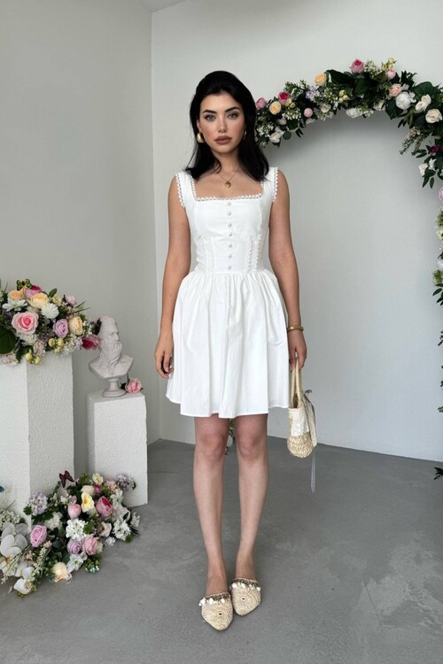 Joyo Button-Detail Dress