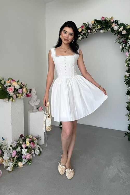 Joyo Button-Detail Dress