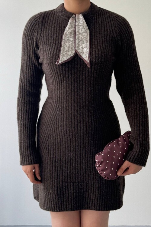 Keans Scarf-Detail Dress