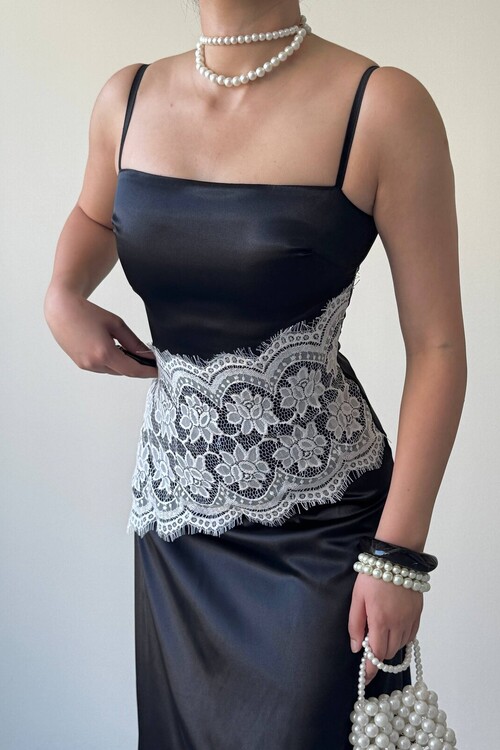 Lumes Paris Lace Detail Dress