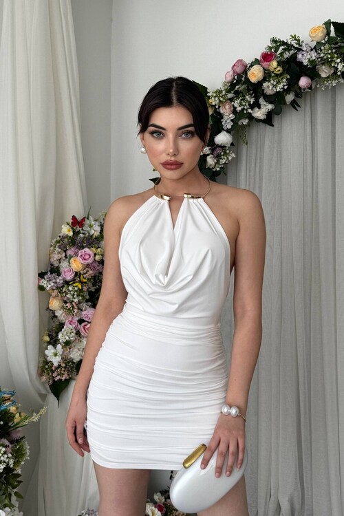 Mezen Neck Accessory Dress