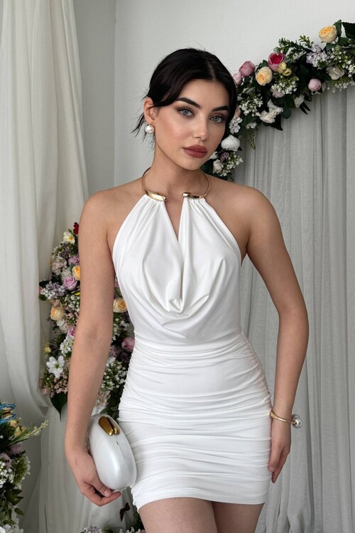 Mezen Neck Accessory Dress