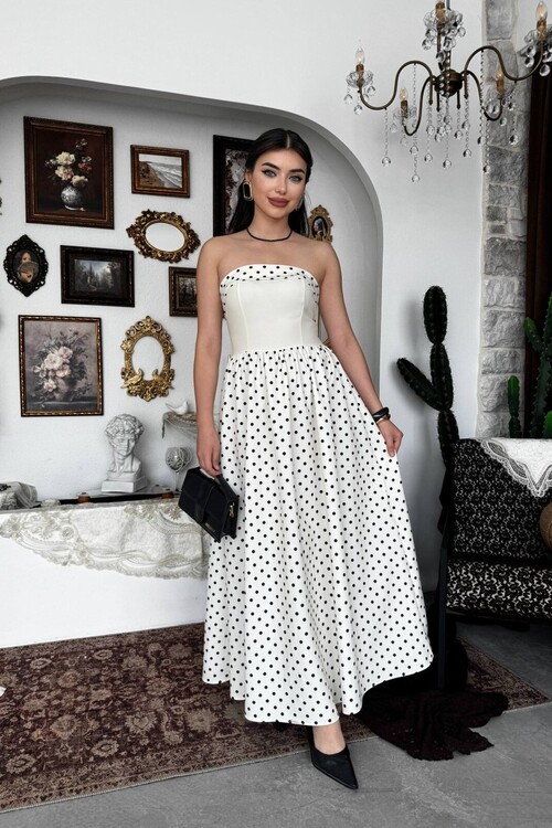 Penas Strapless Dress