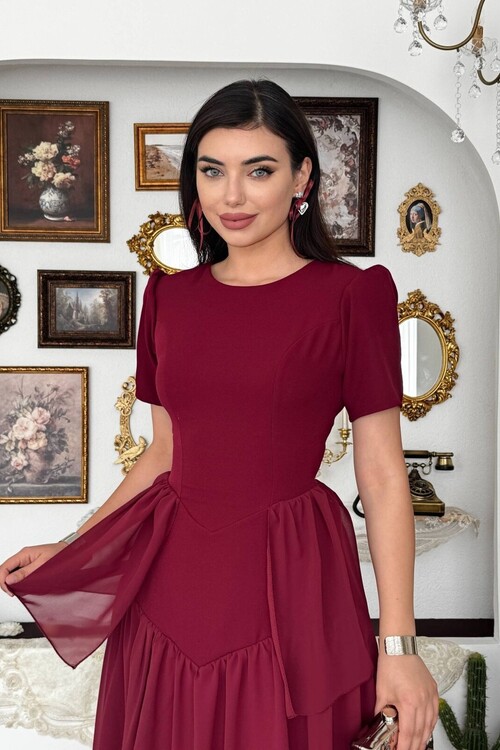 Pola Sırt Korsaj Detaylı Elbise
