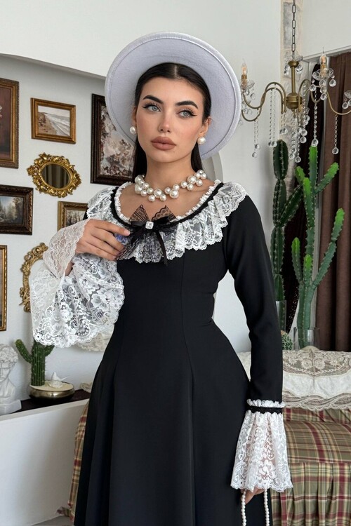 Ruyn Dress with Brooch Detail