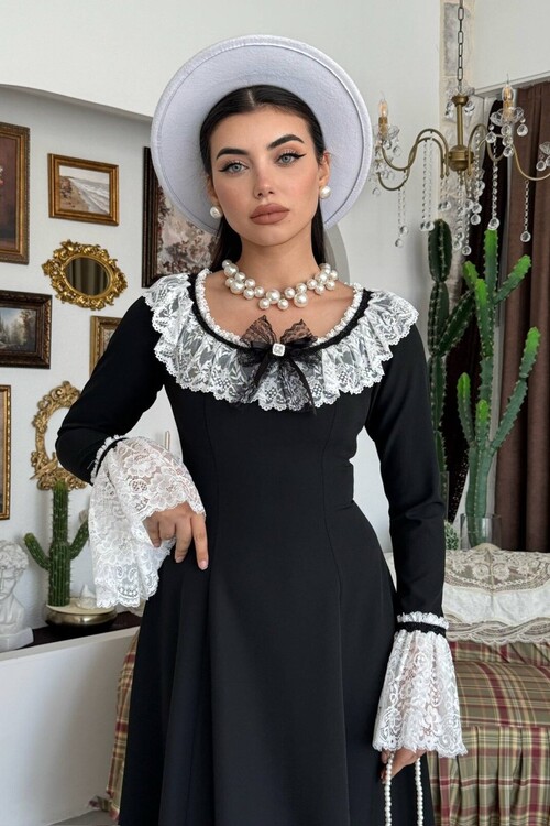 Ruyn Dress with Brooch Detail