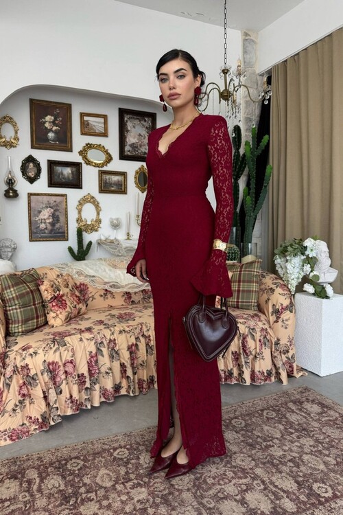 Ruyon Dress with Slit Detail