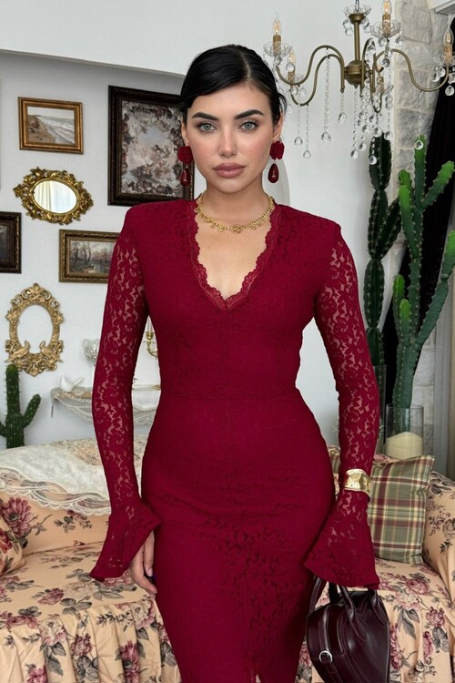 Ruyon Dress with Slit Detail