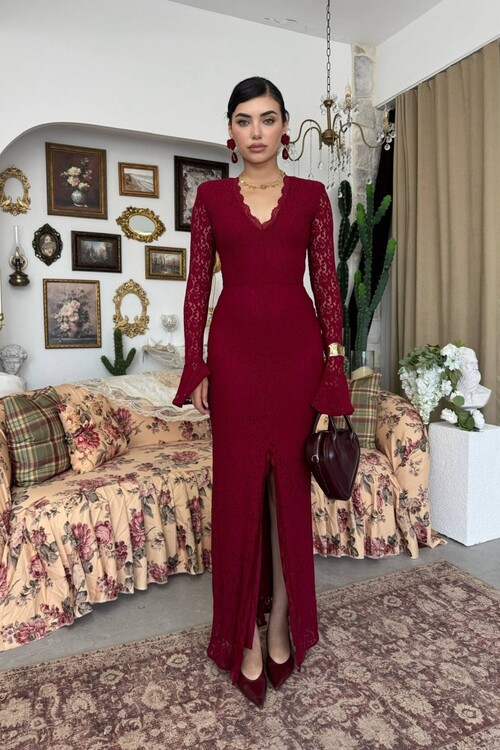 Ruyon Dress with Slit Detail