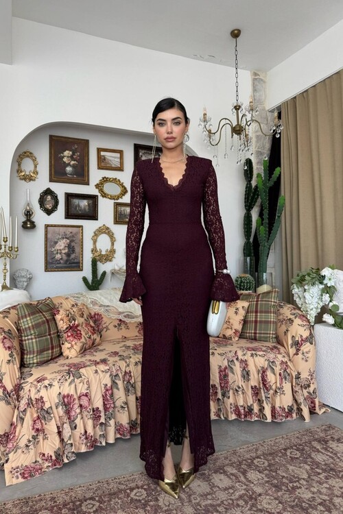 Ruyon Dress with Slit Detail