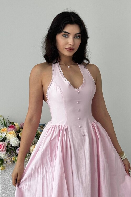 Smen Button Detail Dress