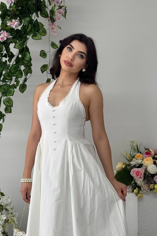 Smen Button Detail Dress