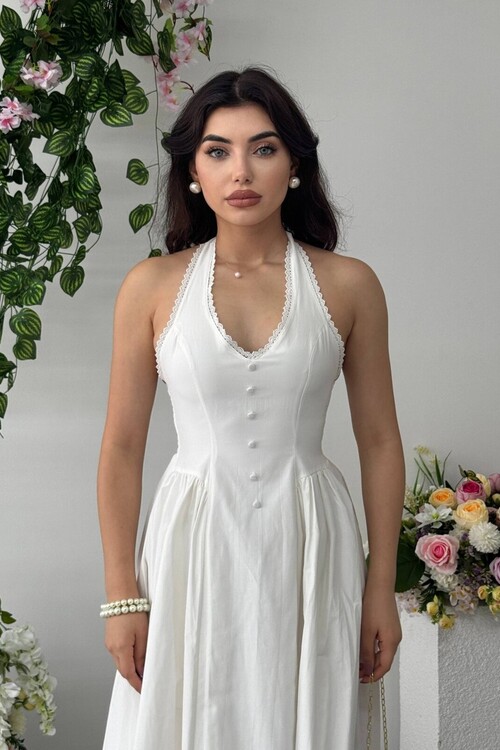 Smen Button Detail Dress