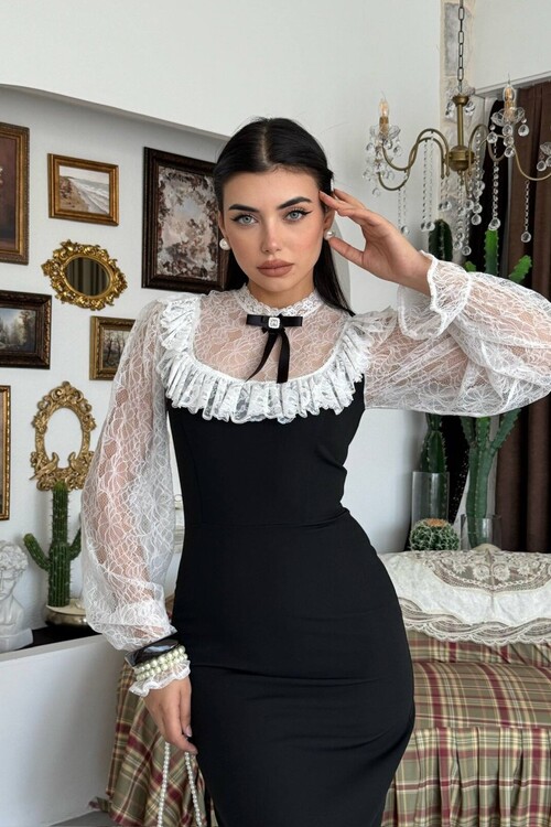 Sose Dress with Brooch Detail