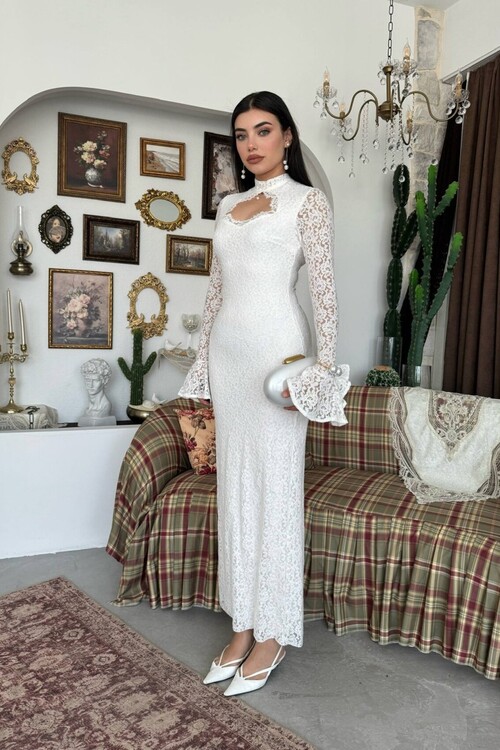 Wexo Dress with Bust Cut-Out Detail