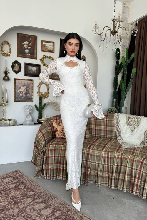 Wexo Dress with Bust Cut-Out Detail