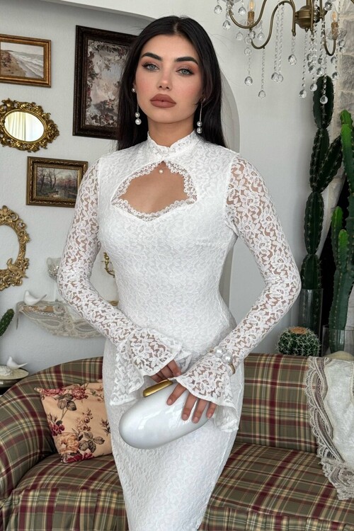 Wexo Dress with Bust Cut-Out Detail