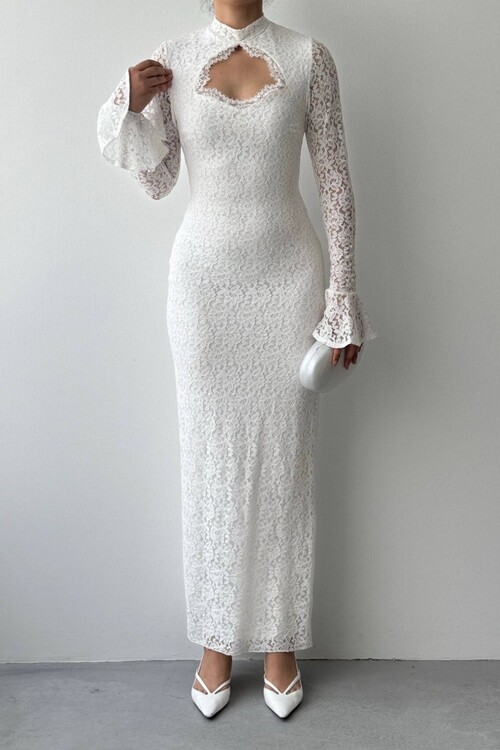 Wexo Dress with Bust Cut-Out Detail
