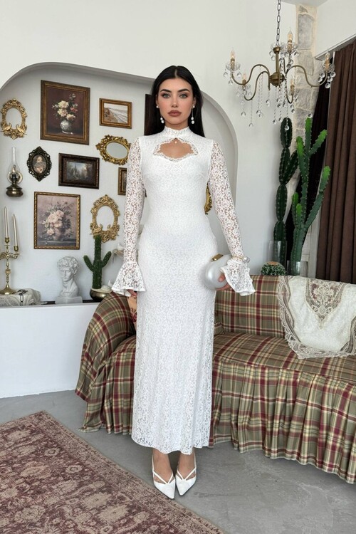 Wexo Dress with Bust Cut-Out Detail