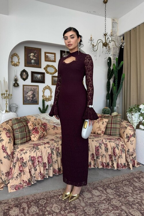 Wexo Dress with Bust Cut-Out Detail