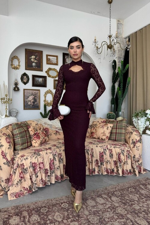 Wexo Dress with Bust Cut-Out Detail