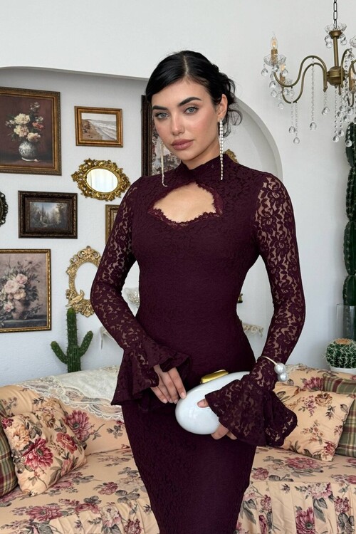 Wexo Dress with Bust Cut-Out Detail