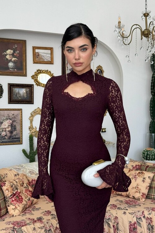 Wexo Dress with Bust Cut-Out Detail