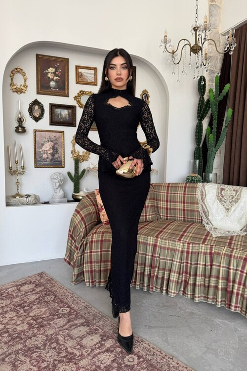 Wexo Dress with Bust Cut-Out Detail