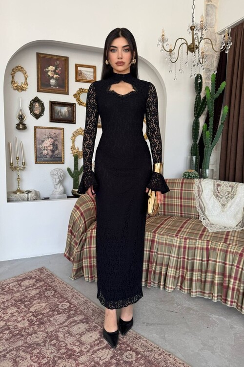 Wexo Dress with Bust Cut-Out Detail
