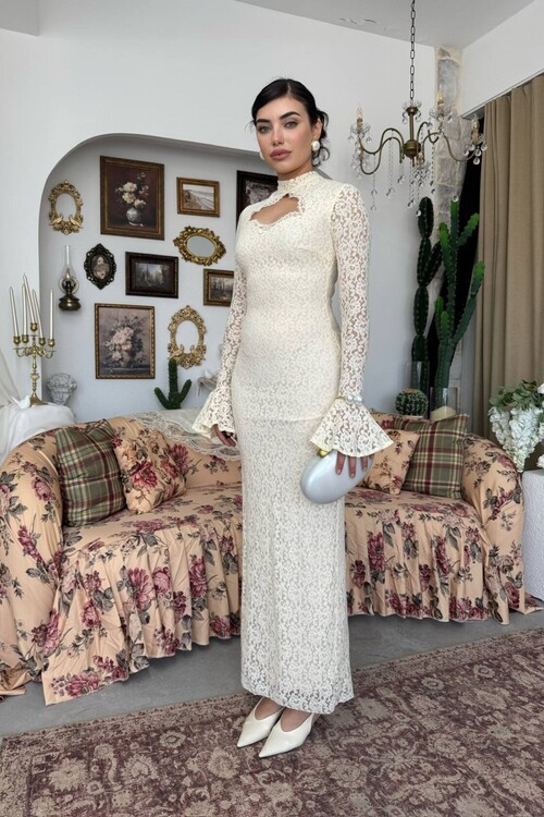 Wexo Dress with Bust Cut-Out Detail