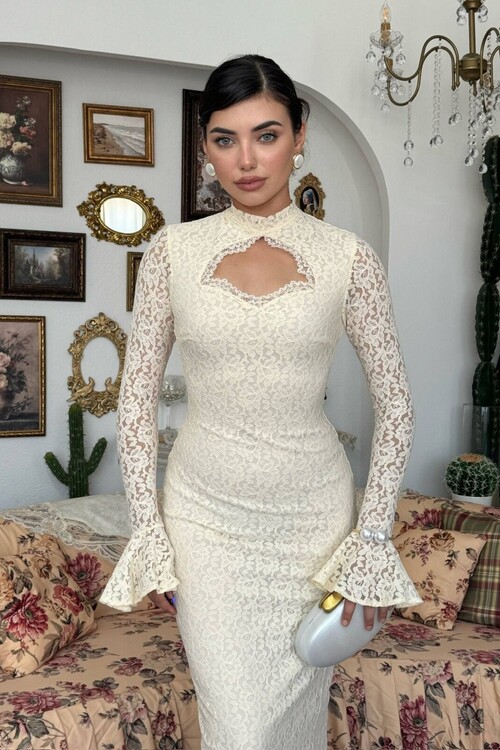 Wexo Dress with Bust Cut-Out Detail