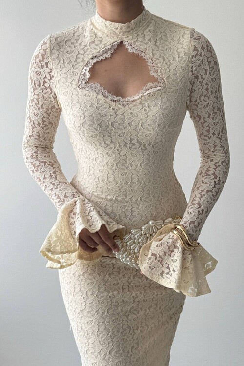 Wexo Dress with Bust Cut-Out Detail
