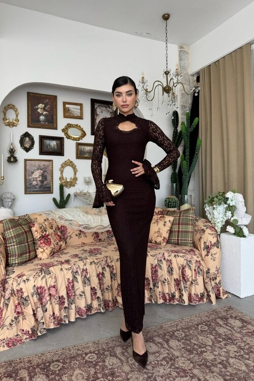 Wexo Dress with Bust Cut-Out Detail