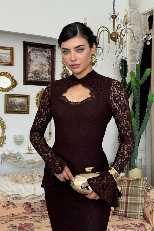 Wexo Dress with Bust Cut-Out Detail
