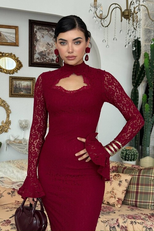 Wexo Dress with Bust Cut-Out Detail