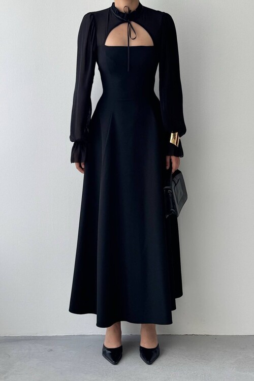 Wome Cape-Detail Dress