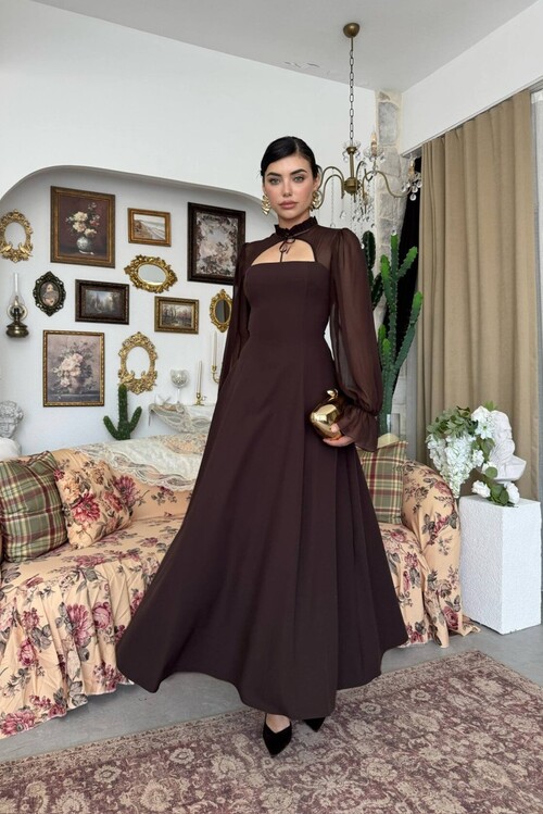 Wome Cape-Detail Dress