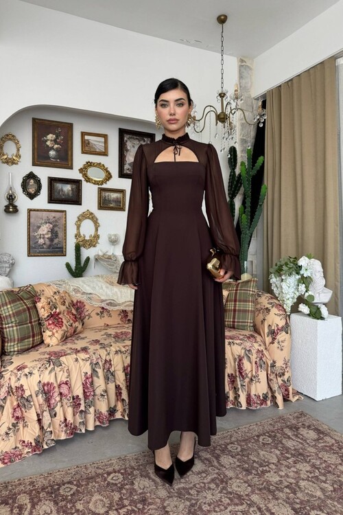 Wome Cape-Detail Dress