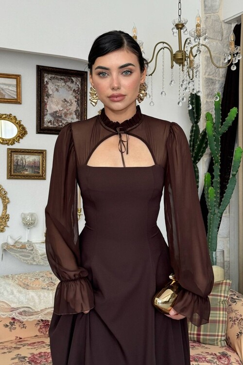 Wome Cape-Detail Dress