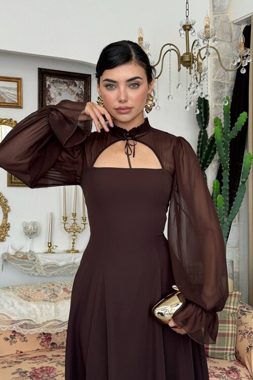 Wome Cape-Detail Dress