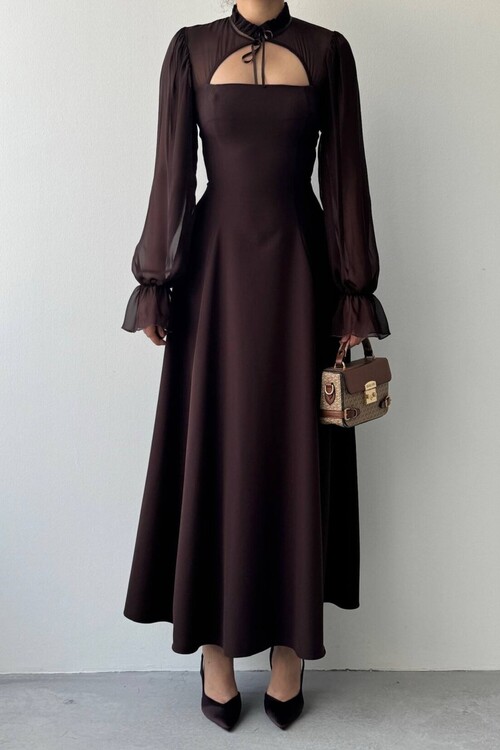 Wome Cape-Detail Dress