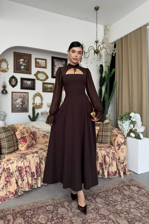 Wome Cape-Detail Dress