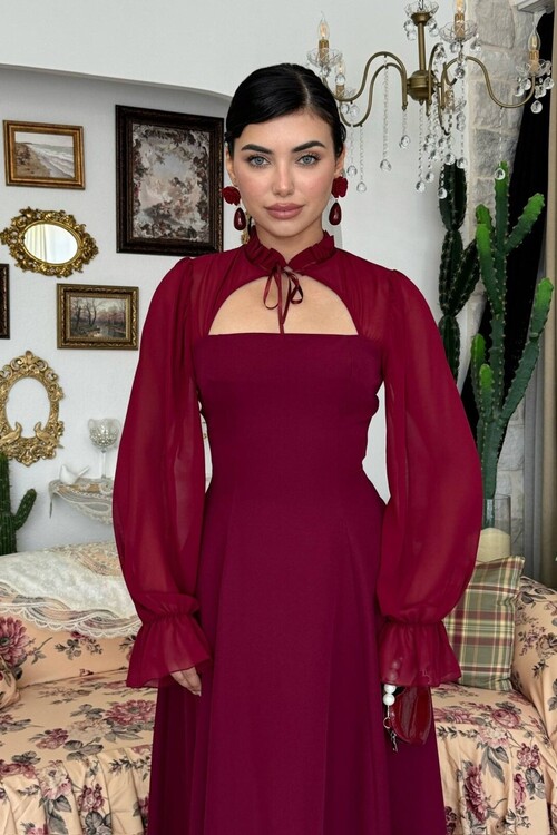 Wome Cape-Detail Dress