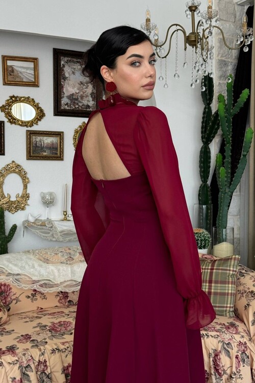 Wome Cape-Detail Dress