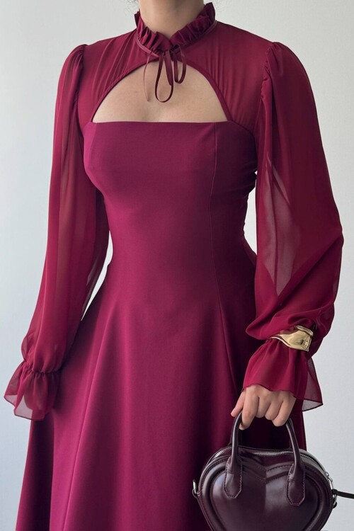 Wome Cape-Detail Dress