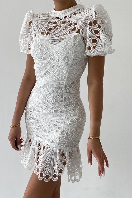 Mizalle Mini Güpür Elbise