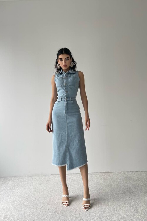 Meldia Jean Zero Sleeve Dress