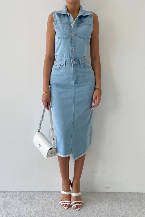 Meldia Jean Zero Sleeve Dress