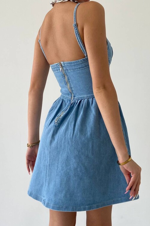 Strappy Jean Dress